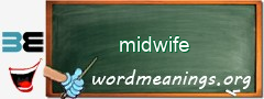 WordMeaning blackboard for midwife